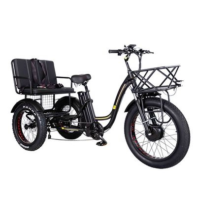 Lightweight Aluminum Frame Electric Tricycle 48V 750W 21AH 50KM/H for Adult Passenger