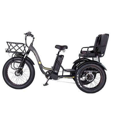 Lightweight Aluminum Frame Electric Tricycle 48V 750W 21AH 50KM/H for Adult Passenger