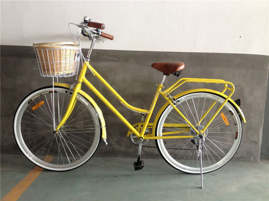 15KG Women's Step Through Bicycle LADIES CLASSIC 7-SPEED BIKE with Two Baskets Design