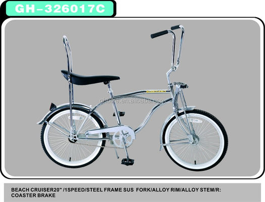20 inch CE certified chrome painting lowrider beach cruiser bike with banana saddle