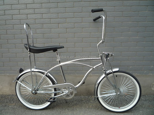 20 inch CE certified chrome painting lowrider beach cruiser bike with banana saddle