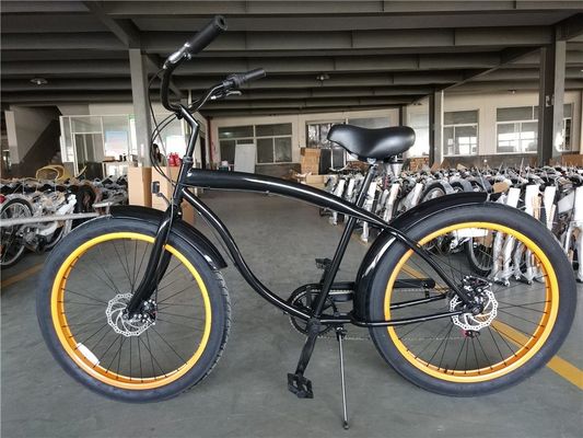 26 inch 3.0 tire fat tire men beach cruiser bike with Shimano 7 gear and disc brake