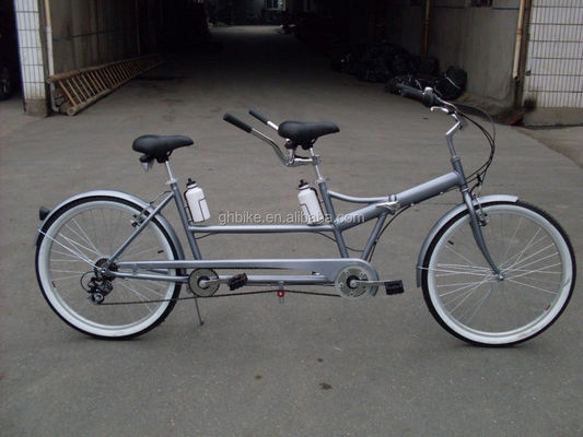Shimano 7 Speed Tandem Bike 26&quot; Folding Tandem Bicycle with Steel Frame and Two Seats