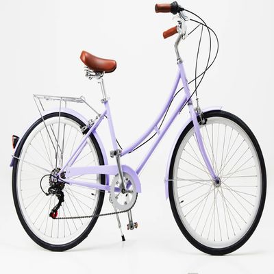 Double V Brake 6-7 Speed Vintage Retro Adult Ladies Comfort City Cruiser Women's Bikes with Front Basket