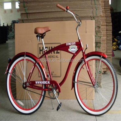 26&quot; Single Speed Steel Frame Foot Brake Beach Cruiser Bicycle for Adult Men Promotion