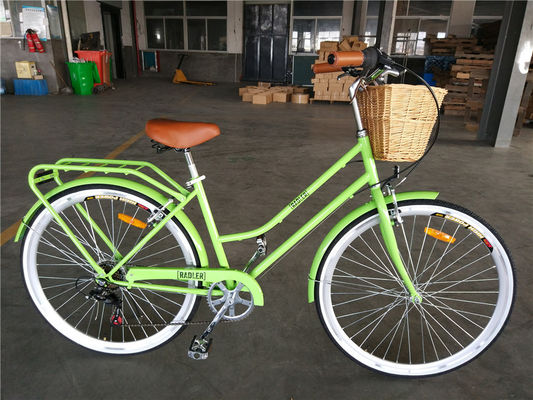 7 Gear Women's Vintage Hybrid Bicycle 26&quot; Aluminum Alloy Frame and Load Capacity 160kg