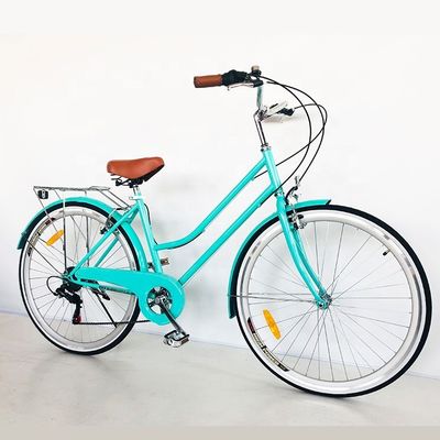 CPSC Colorful 700C CE Hi-Steel Lady City Bicycle with Aluminum Alloy Rim and 7 Speeds