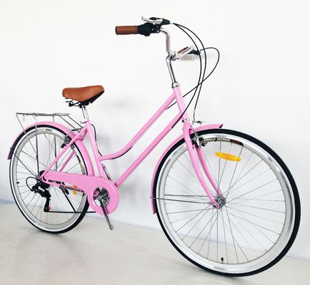 CPSC Colorful 700C CE Hi-Steel Lady City Bicycle with Aluminum Alloy Rim and 7 Speeds