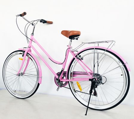 CPSC Colorful 700C CE Hi-Steel Lady City Bicycle with Aluminum Alloy Rim and 7 Speeds