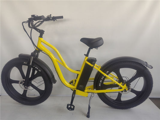 26 Inch Fat 4.0 Tire 48V 750W 45KM/H 21AH Electric Beach Cruiser Bike with LCD Display