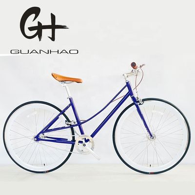 NO Fork Suspension 700C Cr-MO Steel Women Frame Inner 2 Speed Lady City Bike