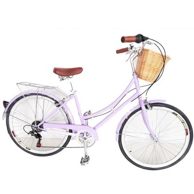 KMC Chain 26inch Europe OEM CE Shimano 7 Speeds Women Lady City Bicycle 1.8m Length