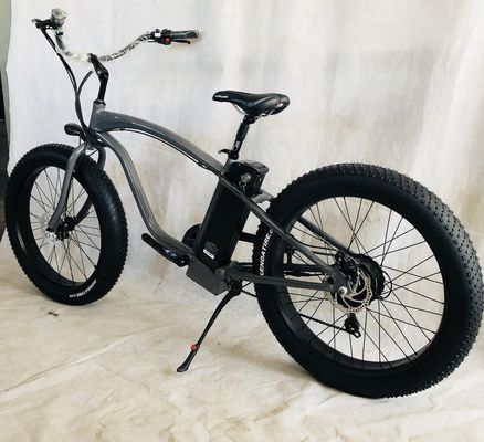 26&quot; 1000W 48V 14AH Lithium Battery 55KM/H UL2849 Electric Fat Tire Beach Cruiser Bicycle for Adult Men