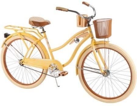 Ordinary Pedal 26&quot; Women's Cruiser Bike with Aluminum Rim and Banana-Yellow Color