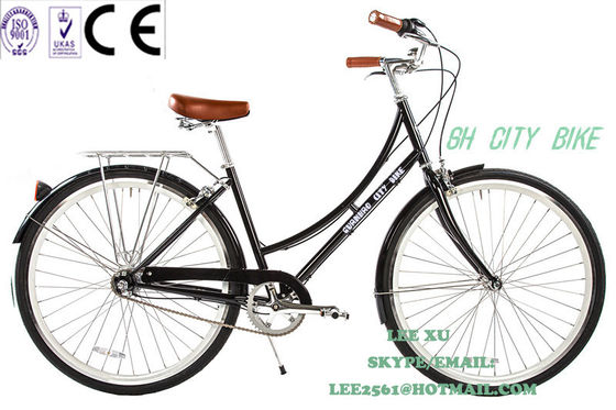 1.8m Length CE Europe OEM Logo Hi-Ten Steel Frame Single Speed City Bikes for Women 26inch