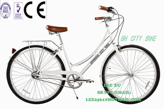 1.8m Length CE Europe OEM Logo Hi-Ten Steel Frame Single Speed City Bikes for Women 26inch