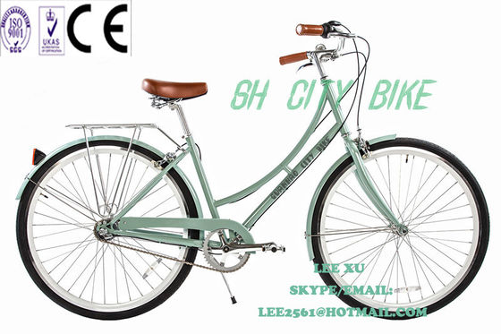 1.8m Length CE Europe OEM Logo Hi-Ten Steel Frame Single Speed City Bikes for Women 26inch