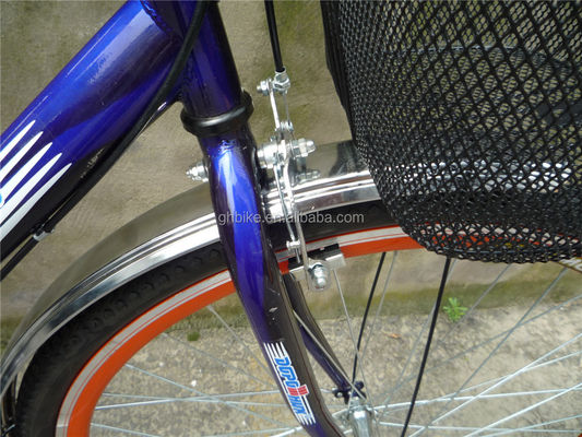 3-Piece Combo Offer Vintage Adult Mens Single Speed Retro City Cruiser Bike with Front Basket