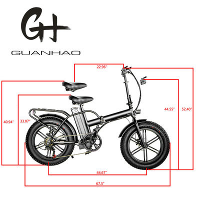 48V 13AH 750W Electric Folding Bike with 20&quot; Foldable Frame and Magnesium Alloy Wheelset