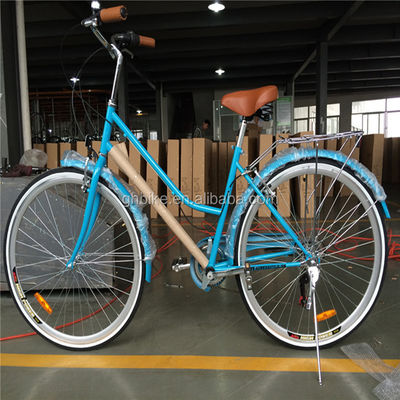 Blue Color 7 Speed Vintage Lady City Cruiser Bike Women Retro Bikes for City Living