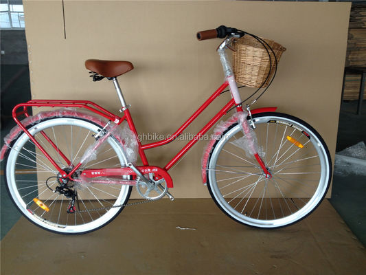 Blue Color 7 Speed Vintage Lady City Cruiser Bike Women Retro Bikes for City Living