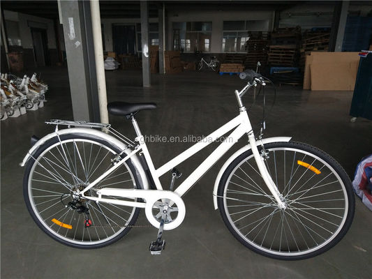 Adult Hybrid Bike 700C 6 Speed Lady City Cruiser Bicycle with Gross Weight 17kg