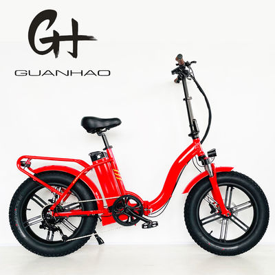 Foldable Frame 48V 750W Electric Bike with Step Through Design and 20x4 Fat Tire