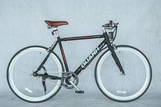 City 700C 25KM/H CE 36V 8AH Lithium Battery OEM Customized 250W Europe City Single Speed Adult Men Electric Hidden Battery Bicycle