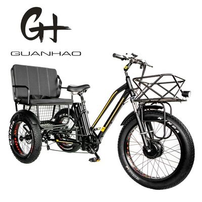 Down Tube 48V 750W 17AH Lithium Battery 45KM/H bafang Front Motor Electric Passenger Tricycle
