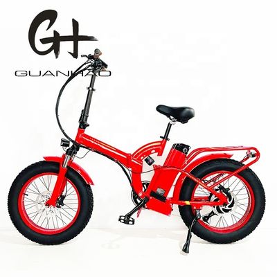 Tire Width 20*4&quot; 48V 21ah Lithium Battery 1000W Electric Full Suspension Folding Bike