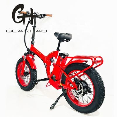 Tire Width 20*4&quot; 48V 21ah Lithium Battery 1000W Electric Full Suspension Folding Bike