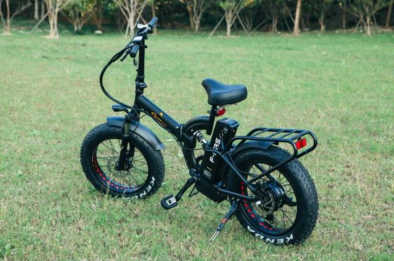 48V*21AH 20 inch full suspension Camouflage color 1000W FOLDING FAT TIRE ELECTRIC BIKE with rear rack