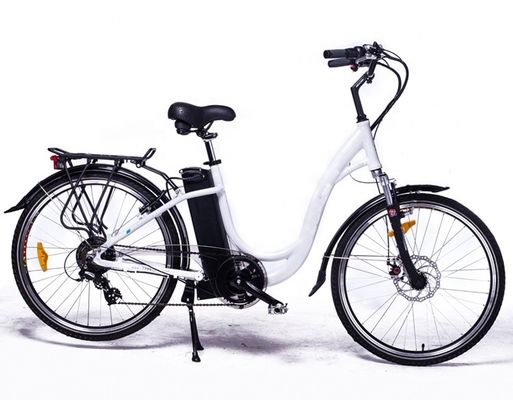 26&quot; 48V 500W 40KM/H 10.4AH Lithium Battery Women Aluminum Frame 7Speeds OEM Customized Step Thru Electric City Bike