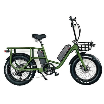 20&quot; 48V 34AH Lithium Battery 1000W 50KM/H Aluminum Frame 7 Speeds Cargo Electric Dual Battery hybrid Fat Snow Tire 4.0 Bicycle
