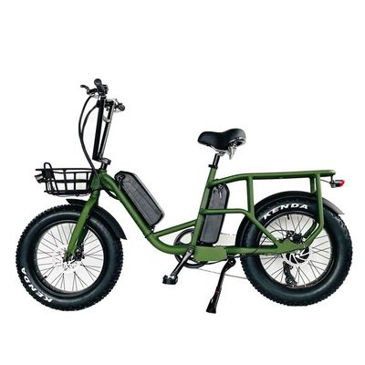 20&quot; 48V 34AH Lithium Battery 1000W 50KM/H Aluminum Frame 7 Speeds Cargo Electric Dual Battery hybrid Fat Snow Tire 4.0 Bicycle