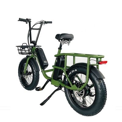 20&quot; 48V 34AH Lithium Battery 1000W 50KM/H Aluminum Frame 7 Speeds Cargo Electric Dual Battery hybrid Fat Snow Tire 4.0 Bicycle
