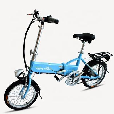 16&quot; Mini Folding Bike with 24V 250W Motor and 10AH Lithium Battery Gears Single Speed