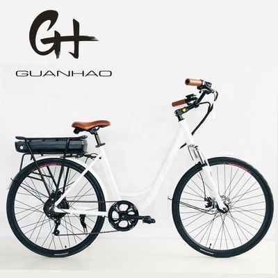 48V 14AH Lithium Battery 7 Speeds Aluminum Frame Electric Lady Bicycle 700C 500W