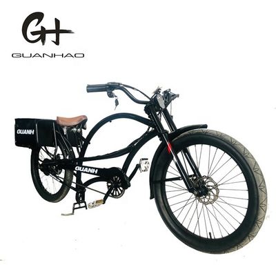 750W 48V 118AH 24&quot; 3.0 Tire Single Speed 45KM/H Dual Battery Electric Chopper Bike