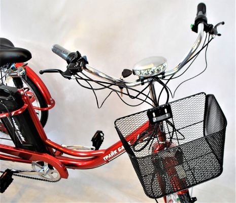 24&quot; Rear Hub Motor Steel Frame 7speeds 36V350W 35KM/H Unisex Adult Electric Tricycles