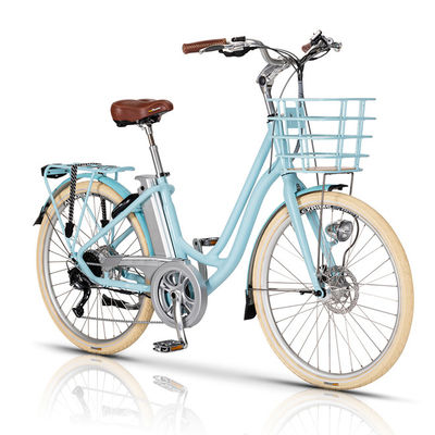 Max Speed 45KM/H 48V500W 14AH 7 Speeds Aluminum Frame Disc Brake Electric Hybrid Bike