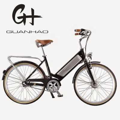 CE EN15194 Certified Aluminum Step Thru 26&quot; Smart Sensor Electric City Bike for Women