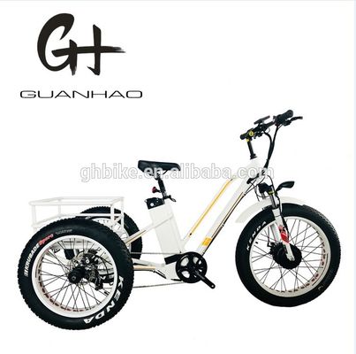 USA Market BAFANG Sensor Electric Tricycles with Three Wheels and Hydraulic Disc Brake