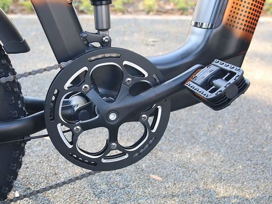 1000W 14AH Full Suspension Frame 20&quot;x4.0 Fat Tire Big Flat Snow Tire Disc Brake Ebike