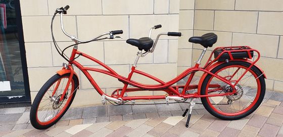 Max Speed 30-50Km/h 500W 26&quot;*2.3 LCD Display Tandem Electric Bike for Two People