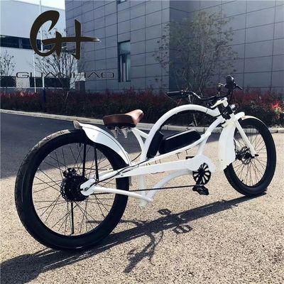 Single Speed 750W 28MPH 48V 17AH 24inch 3.0 Tire Chopper Electric Bicycle Beach Cruiser