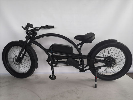 24&quot; Long Frame Electric Beach Cruiser Bike with 48V Brushless Motor and 3.0 Fat Tires