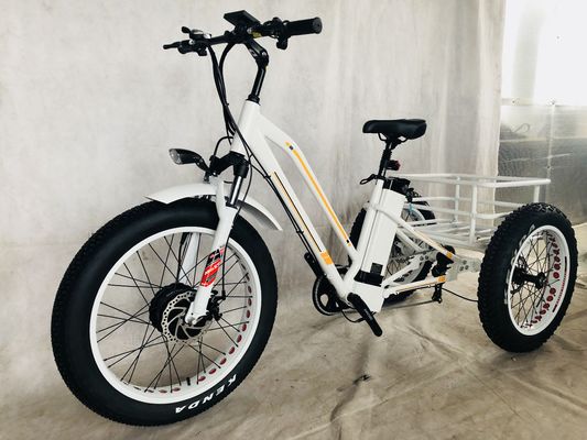 Big Power 48V 13AH 750W 45KM/H UL2849 Bafang Front Motor Electric Fat Tire Tricycle 20