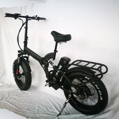 48V 14Ah Lithium Battery Samsung 7 Speed 750W 20&quot; 4.0 Full Suspension Frame Folding E-bike