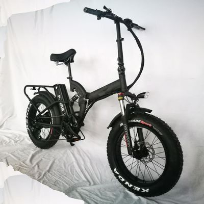48V 14Ah Lithium Battery Samsung 7 Speed 750W 20&quot; 4.0 Full Suspension Frame Folding E-bike
